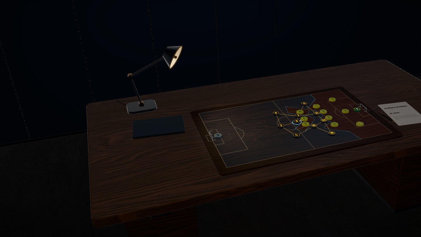 The recorded plan on the walnut pitch.